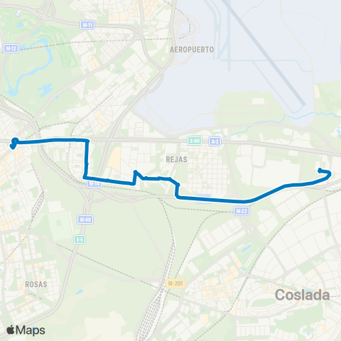 EMT Canillejas - Rejas map