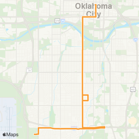 EMBARK S Western / OCCC map