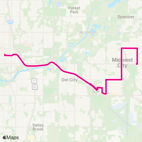 EMBARK Midwest City map