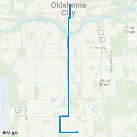 EMBARK Lloyd Noble Shuttle map