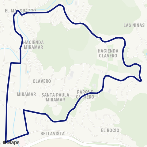 EMT CIRCULAR 3 - Parque Clavero map