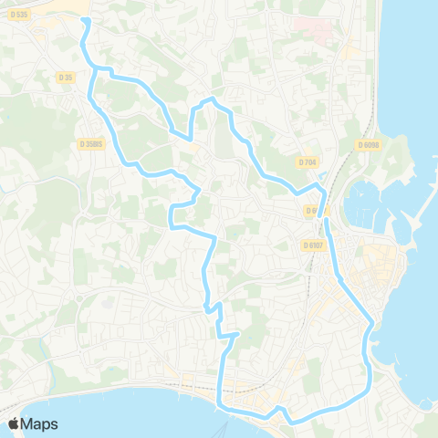 Envibus Pôle d'Échanges Antibes - Juan-Les-Pins - Cimetière Rabiac - Pôle d'Échanges Antibes map