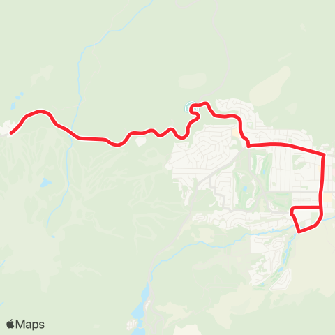 Eastern Sierra Transit Red Line map