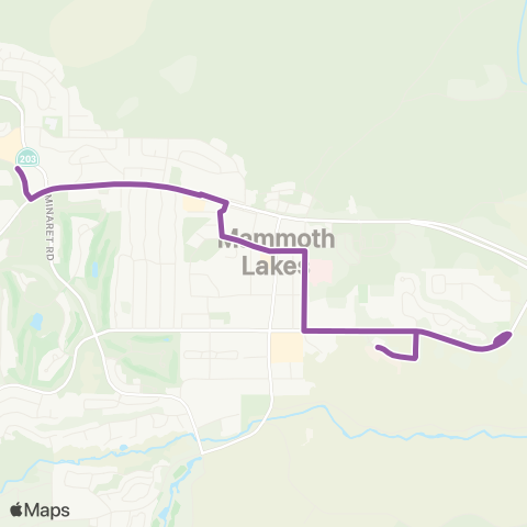 Eastern Sierra Transit Purple Line map