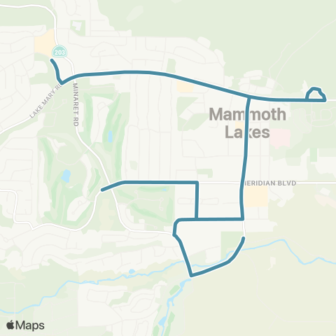 Eastern Sierra Transit Town Trolley map