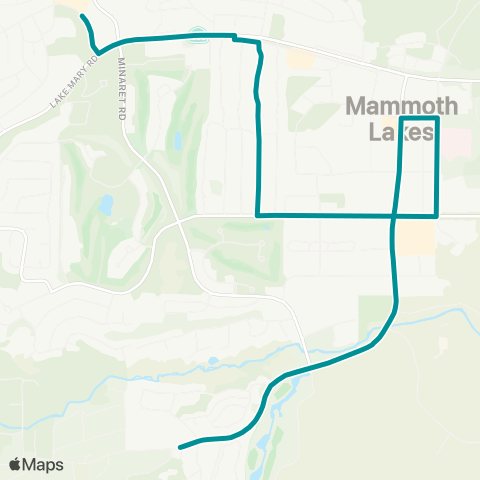 Eastern Sierra Transit Teal Line map