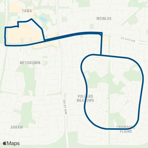 ETS Mill Woods - Southwood map