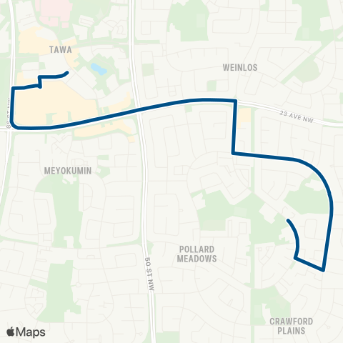 ETS Td Baker - Mill Woods map