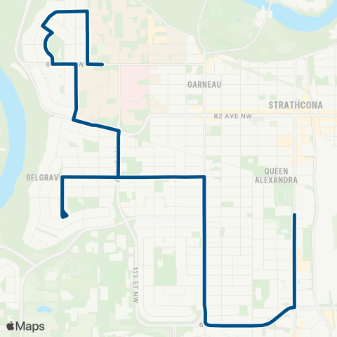 ETS Strathcona - Belgravia - Windsor Park map