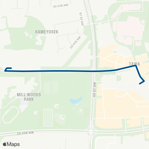 ETS Lakewood - Mill Woods map