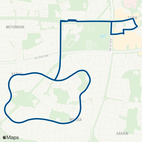 ETS Mill Woods - Knottwood map