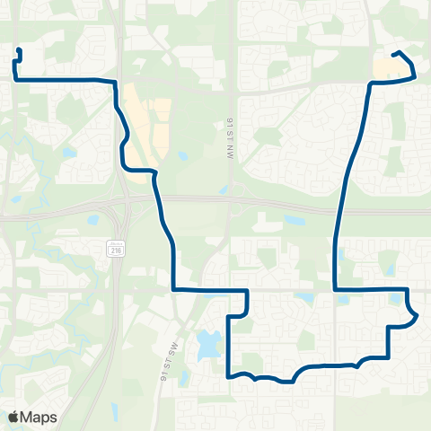 ETS Mill Woods - Century Park map