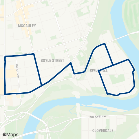 ETS Riverdale - Downtown map