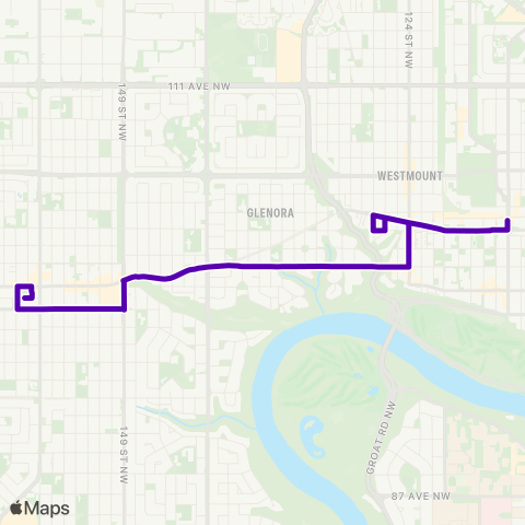 ETS Jasper Place - Unity Square Shuttle map