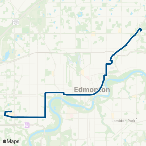 ETS West Edmonton Mall - Stadium - Clareview map