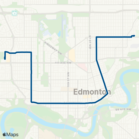 ETS Westmount - Downtown - Coliseum map