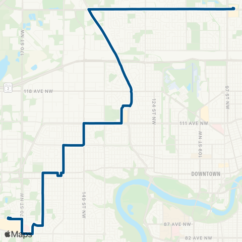 ETS Northgate - West Edmonton Mall map