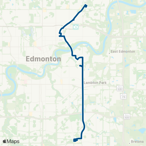 ETS West Clareview - Mill Woods map