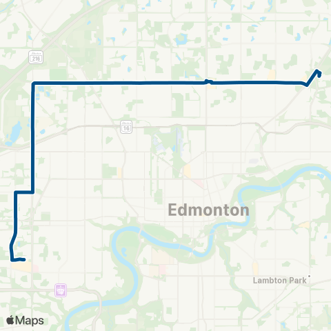 ETS West Edmonton Mall - West Clareview map