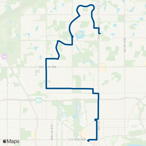 ETS Eaux Claires - Castle Downs - Kingsway map