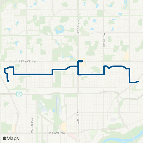 ETS Dunvegan - Northgate - Belvedere map