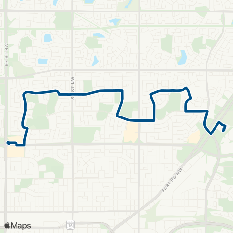 ETS West Clareview - Northgate map