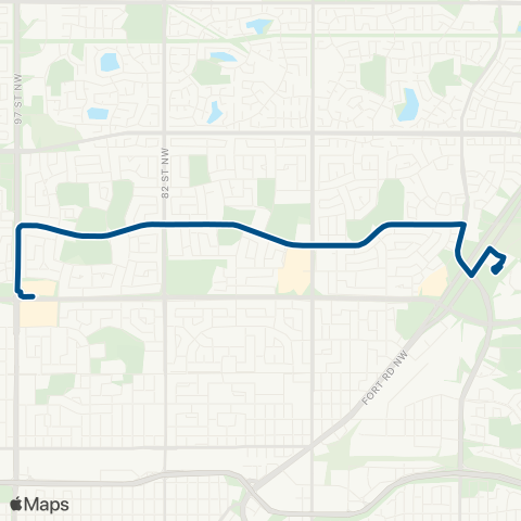 ETS West Clareview - Northgate map