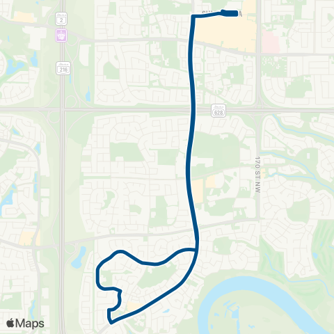 ETS West Edmonton Mall - Jamieson Place map