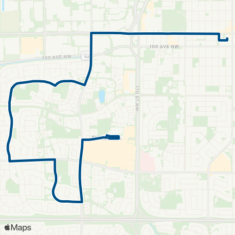 ETS West Edmonton Mall - Jasper Place map