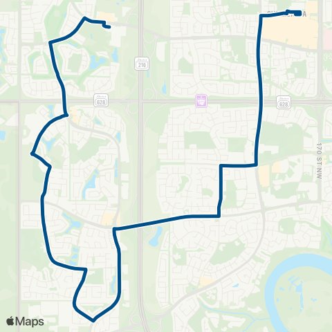 ETS West Edmonton Mall - Lewis Farms map