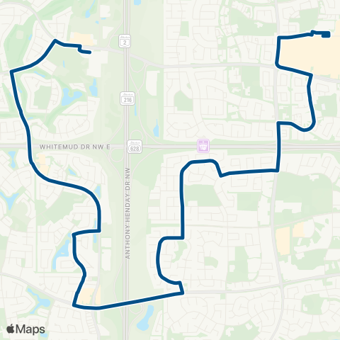 ETS West Edmonton Mall - Lewis Farms map