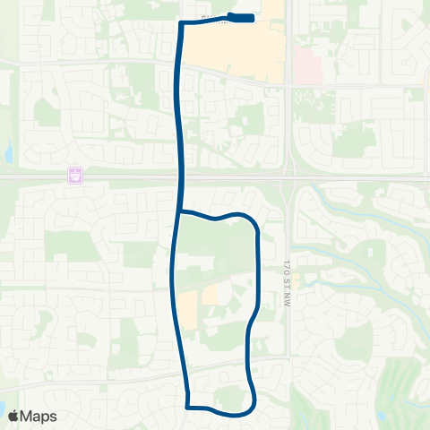 ETS West Edmonton Mall - Lessard map