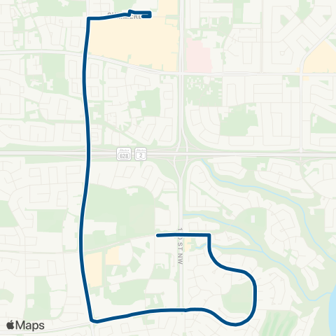 ETS West Edmonton Mall - Oleskiw map