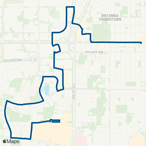 ETS West Edmonton Mall - Jasper Place map