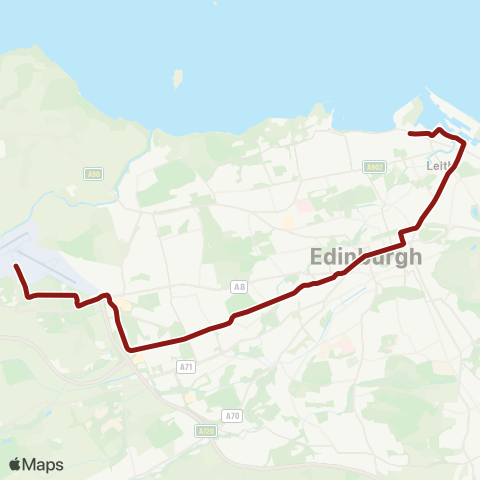 Edinburgh Trams Edinburgh Airport - Newhaven map