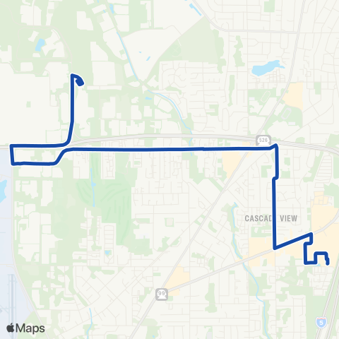 Everett Transit W to Seaway TC - E to Mall Station map