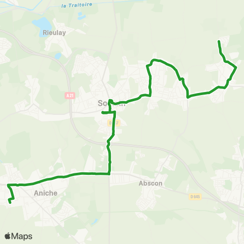 Évéole Hornaing Cité Heurteau - Arleux Collège Val de la Sensée map