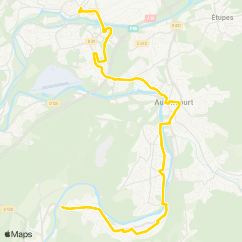 évolitY Montbeliard Acropole - Mandeure le Clos map