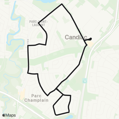 exo Le Richelain et Roussillon Candiac (Montcalm - Fouquet - Haendel) map