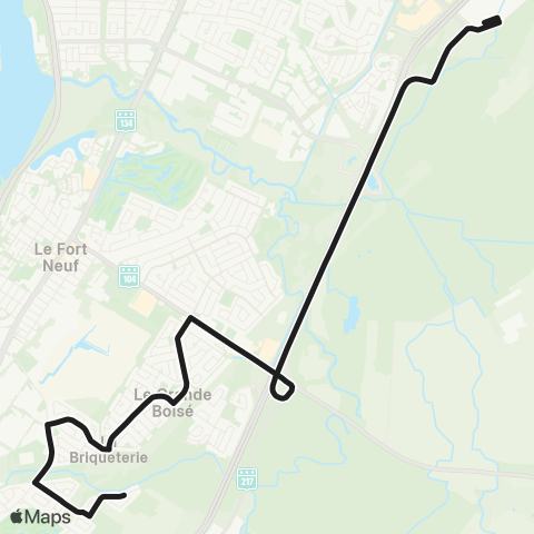 exo Le Richelain et Roussillon La Prairie (Briqueterie) - Terminus Brossard map