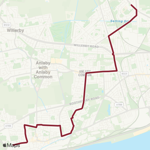 East Yorkshire  map