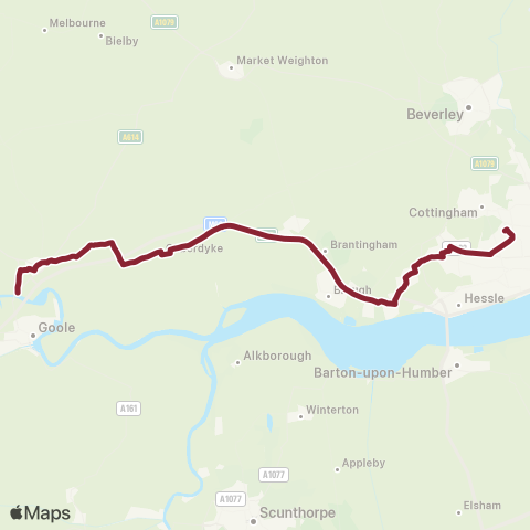 East Yorkshire  map