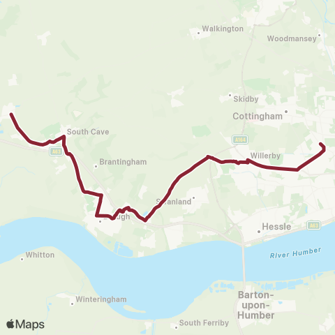 East Yorkshire  map