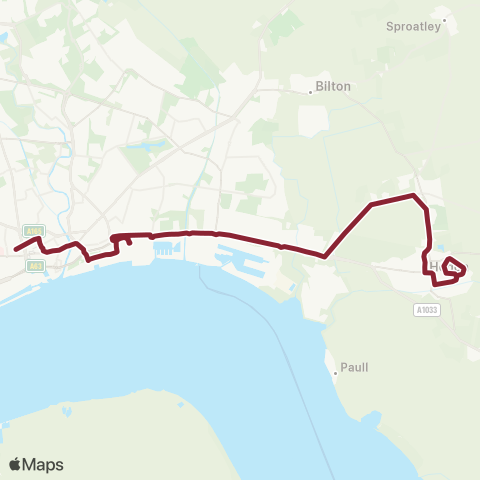 East Yorkshire  map