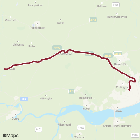 East Yorkshire  map