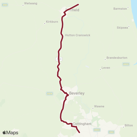 East Yorkshire  map