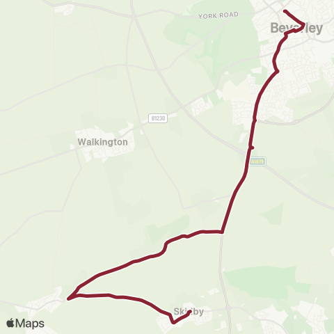 East Yorkshire  map