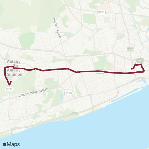 East Yorkshire  map