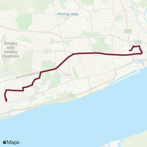 East Yorkshire  map