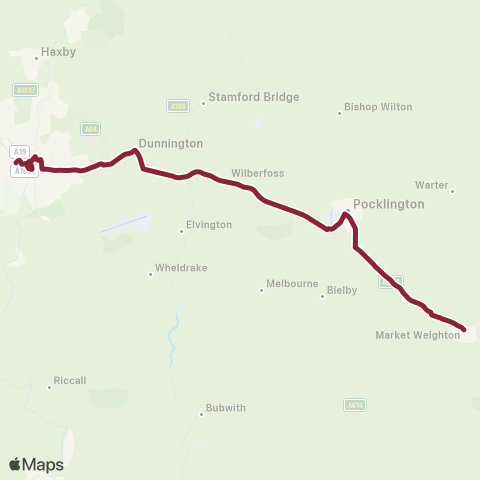 East Yorkshire  map